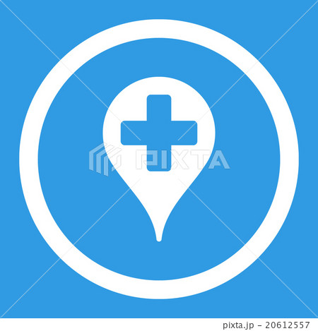 Medical Map Marker Rounded Vector Icon Medical Map Marker Rounded Vector Icon 20612557