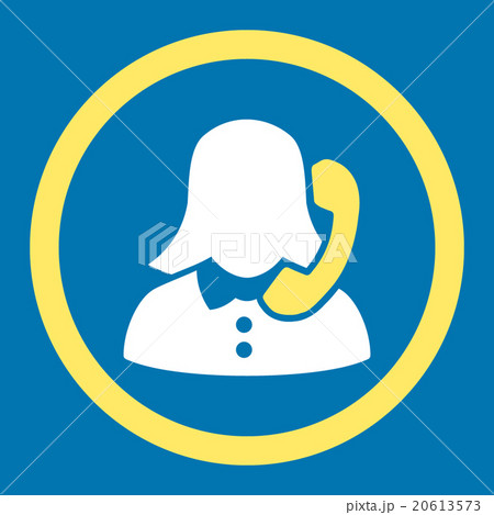 Receptionist Rounded Vector Icon Receptionist Rounded Vector Icon 20613573