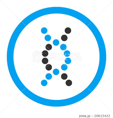 DNA Spiral Rounded Vector Icon 20615422