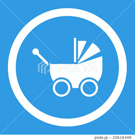 Baby Carriage Rounded Vector Icon Baby Carriage Rounded Vector Icon 20616406