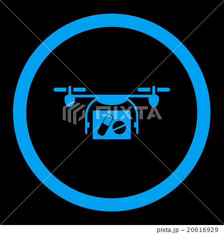 Medical Quadcopter Rounded Vector Icon 20616929