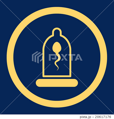 Sperm In Condom Rounded Vector Icon 20617176