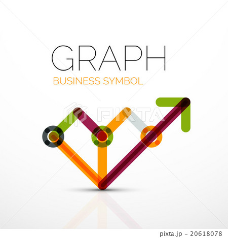 Abstract logo idea, linear chart or graph 20618078