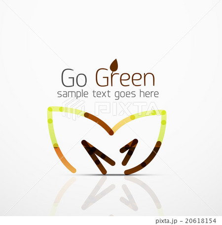 Vector abstract logo idea, eco leaf, nature plant 20618154