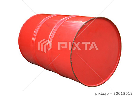 Oil metal barrel isolated on white. 20618615