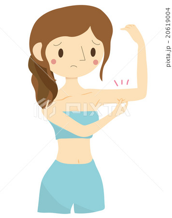 二の腕のたるみが気になる女性 二の腕のたるみが気になる女性 20619004