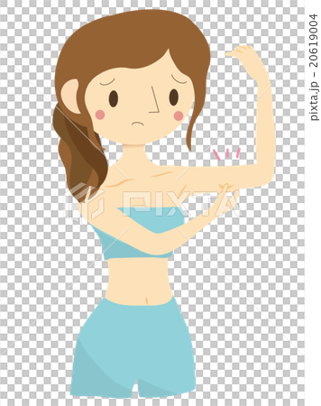 二の腕のたるみが気になる女性 二の腕のたるみが気になる女性 20619004