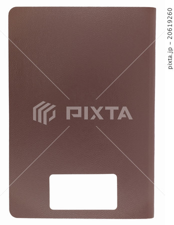Blank brown passport with blank barcode space. 20619260