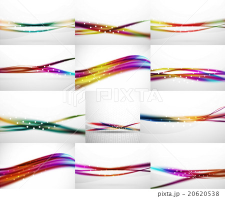 Abstract background set, blurred wave templates Abstract background set, blurred wave templates 20620538
