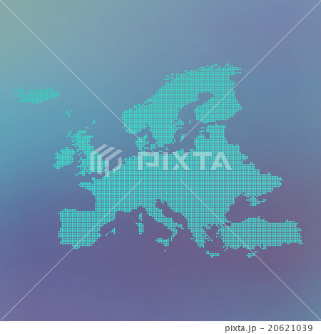 Europe dotted map on blue background, vector Europe dotted map on blue background, vector 20621039