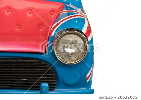 English car, headlight, hoodas pink sofa isolated 20633055