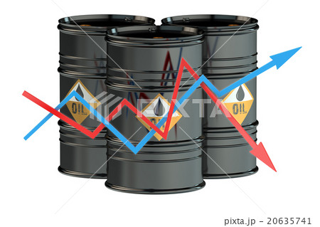Oil barrels with charts 20635741