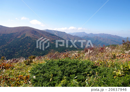ひろしま県民の森の毛無山から見た吾妻山，猿政山方面 20637946