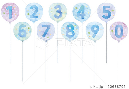 数字の風船のイラスト 20638795
