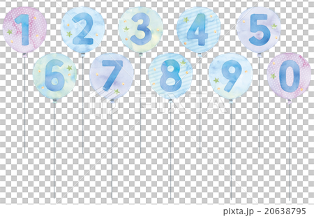 数字の風船のイラスト 20638795