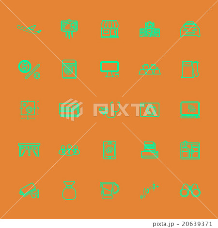 Application line green color icons Application line green color icons 20639371