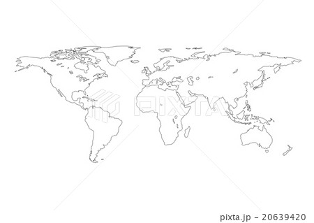 Outline of world map Outline of world map 20639420