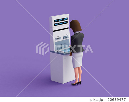 ATMを利用する女性 20639477