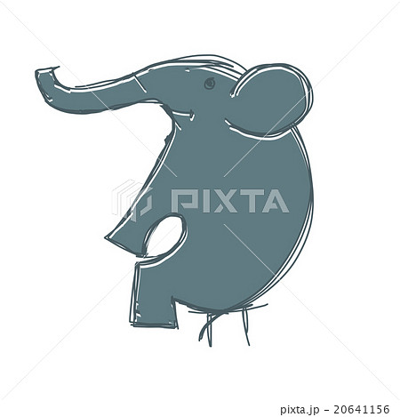 Cute elephant sketch for your design Cute elephant sketch for your design 20641156