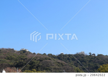 城山公園から見た勝山の松山城天守閣 20642022