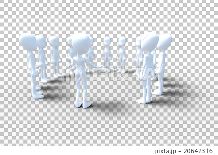 ビジネスミーティングイメージ　perming3DCGイラスト素材 20642316