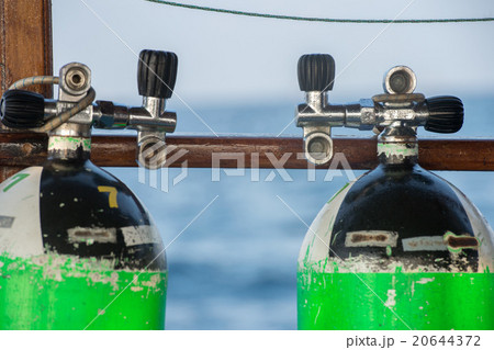 Tank on scuba diving boat Tank on scuba diving boat 20644372