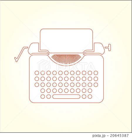 Tipewriter vector thin line icon illustration. Tipewriter vector thin line icon illustration. 20645387