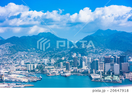 【ハワイ】オアフ島・ホノルル空撮 【ハワイ】オアフ島・ホノルル空撮 20647918