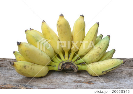 Bananas on wood table and white background Bananas on wood table and white background 20650545