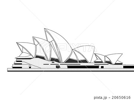 イラスト シドニーのオペラハウス のイラスト素材