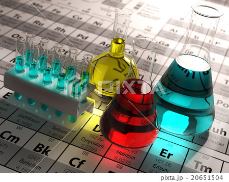 Laboratory test tubes and flasks with liquids Laboratory test tubes and flasks with liquids 20651504