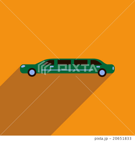 Flat web icon with long shadow limousine Flat web icon with long shadow limousine 20651833