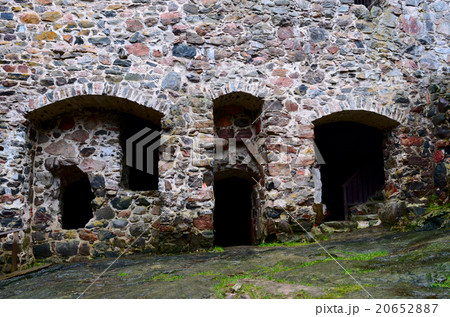 stone wall of a medieval castle 20652887