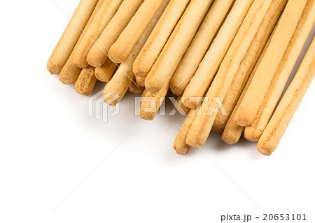 bread sticks on white background 20653101