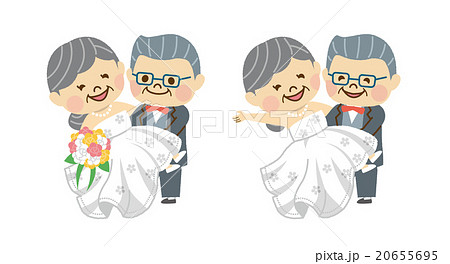 結婚式をあげる男女 その3のイラスト素材 [20655695] - PIXTA