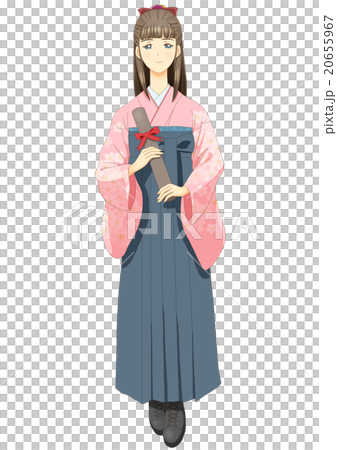 Graduation ceremony Simple hakama style (front of animation style) 20655967