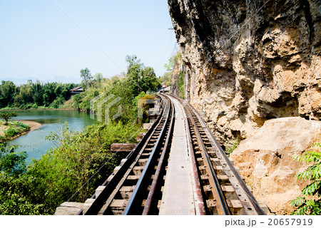 タイ 泰緬鉄道 チョンカイの切り通し 20657919