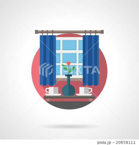 Coffee time detailed flat color vector icon 20658111