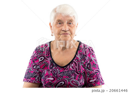 Elderly lady with white hair Elderly lady with white hair 20661446