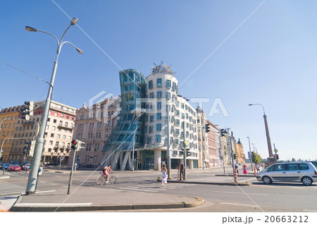 dancing house called Ginger and Fred in Prague 20663212