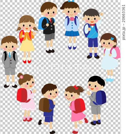 ランドセルを背負う小学生 20663361