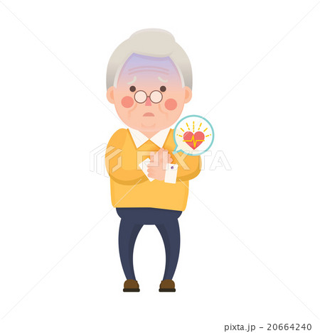 Old Man Heart Attack Cartoon Character Old Man Heart Attack Cartoon Character 20664240