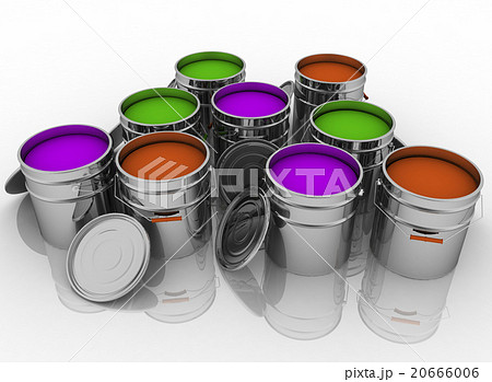 Open buckets with a paint Open buckets with a paint 20666006