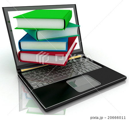 Books from your laptop on a white background 20666011