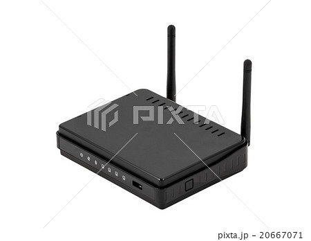 Black wireless internet network wi-fi router 20667071