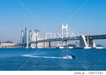 Gwangan bridge and Haeundae in Busan,Korea 20677261