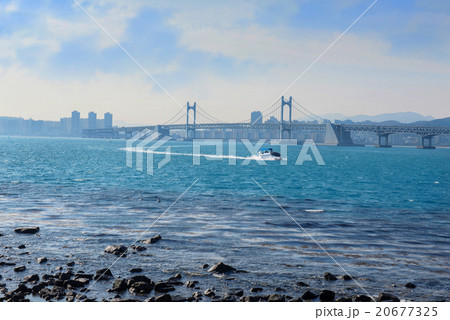 Gwangan bridge and Haeundae in Busan,Korea 20677325