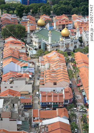 サルタンモスクと街並　シンガポール 20677447