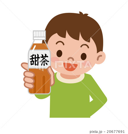 甜茶で花粉症の予防する子供 20677691