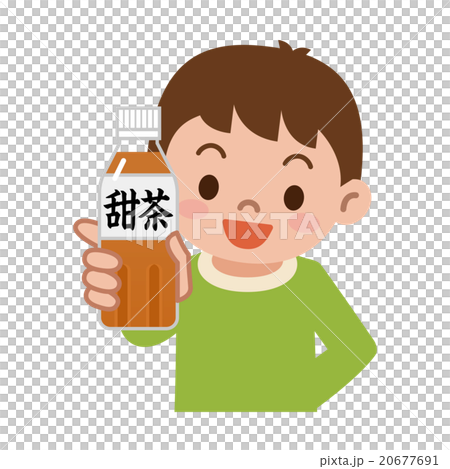 甜茶で花粉症の予防する子供 20677691